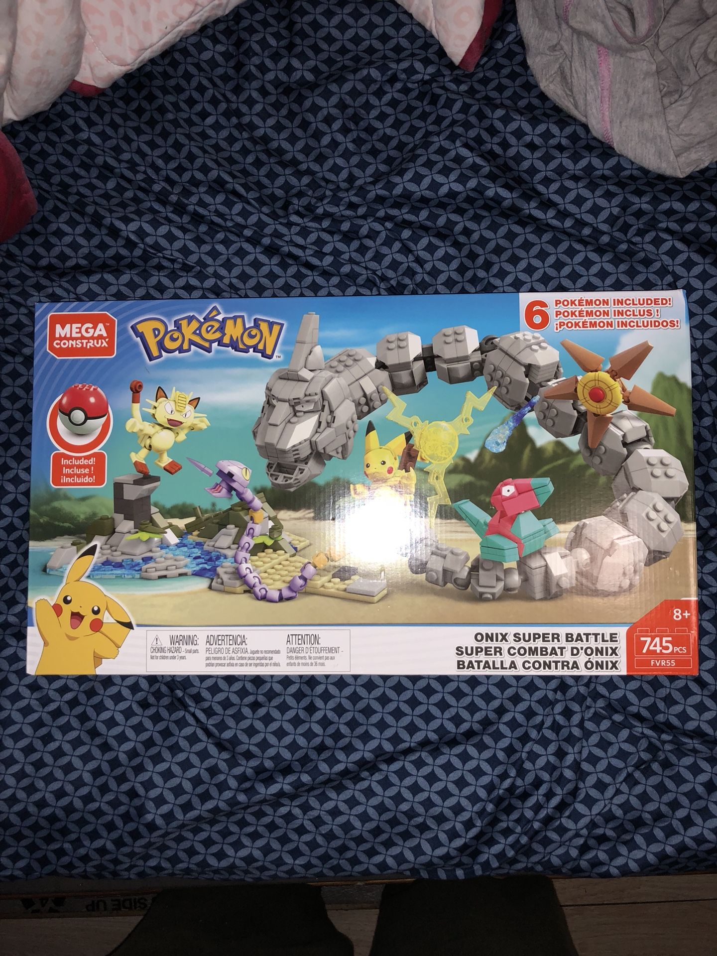 BNIB Onix Super Battle Mega Construx Pokemon Meowth Ekans Staryu Pikachu  Porygon