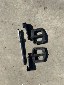 E-Bike Pedal Kit Crankset Arm Assembly Set Heavy Duty Black