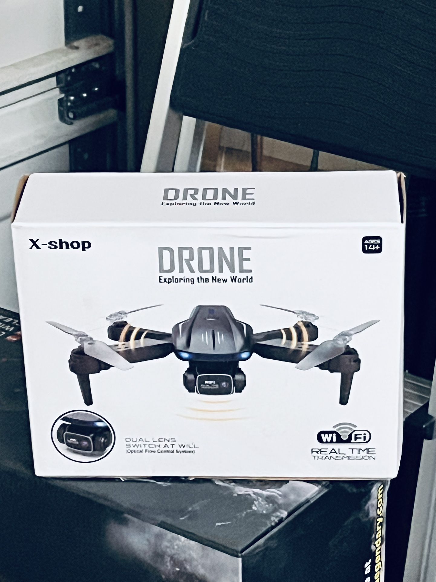 Brand new Drone with REAL WIFI TRANSMISSION Camera 1080P HD, FPV Drones with 2 Batteries,