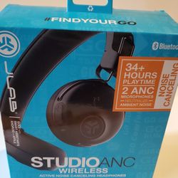 Jlabs Studios ANC Wireless Active Noise Canceling Headphones:34+ Hours Playtime!