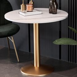 White And Gold Dining/ Breakfast Table 