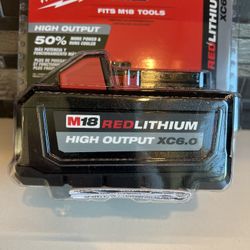 Milwaukee m18 battery  High output Xc6.0 new $110