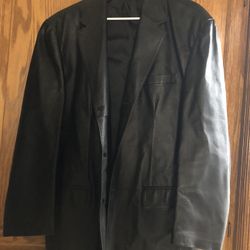 Leather Sport Coat Jacket