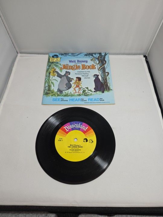 Walt Disney's Jungle Book Vintage Read Along Book & Record(HC)