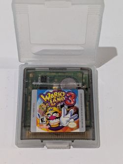 Nintendo Game Boy Color Wario Land 3 CGB-AW8A-USA Cartridge With Protective Case