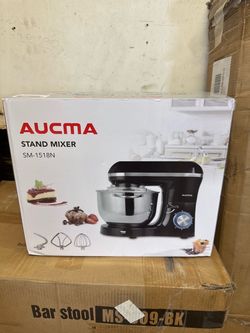 AUCMA 6.5-Qt Stand Mixer – 660W, 6-Speed – Black