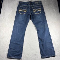 Vintage Men's Royal Premium Bootcut Jeans Men’s 36x32 Medium Blue Y2K #1147