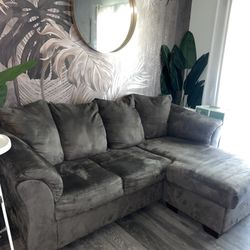 Suede Sectional Couch