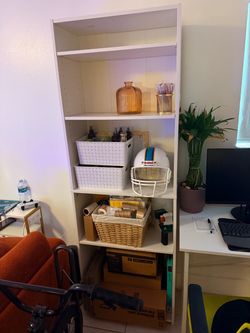 White Bookcase Shelving Unit