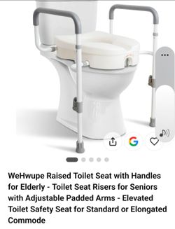 OBO! Hwupe Raised Toilet Seat with Adjustable Handles