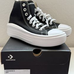 New High Top Platinum Converse Size 6.5