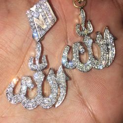 Diamond religious Allah pendant