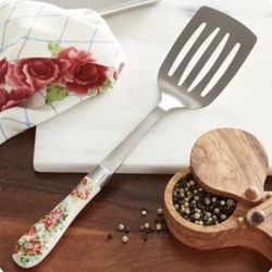 Pioneer Woman Vintage Floral Slotted Spatula Stainless Steel Bakelite Handle