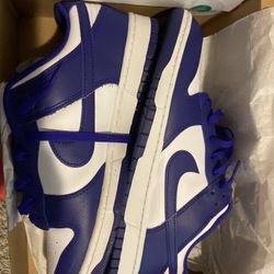 NIKE DUNK LOWS (BOTH LIGHTLY WORN) CONCORD/ MIDNIGHT NAVY AND RED