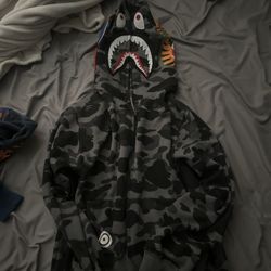 Grey Bape Hoodie 