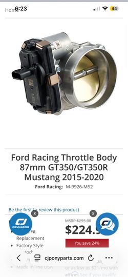 GT350 87mm throttle body $120