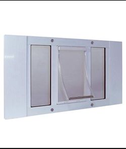 New Other Ideal Pet Aluminum Sash Adjustable Window Pet Door W/ 10-1/2”x15” Flap