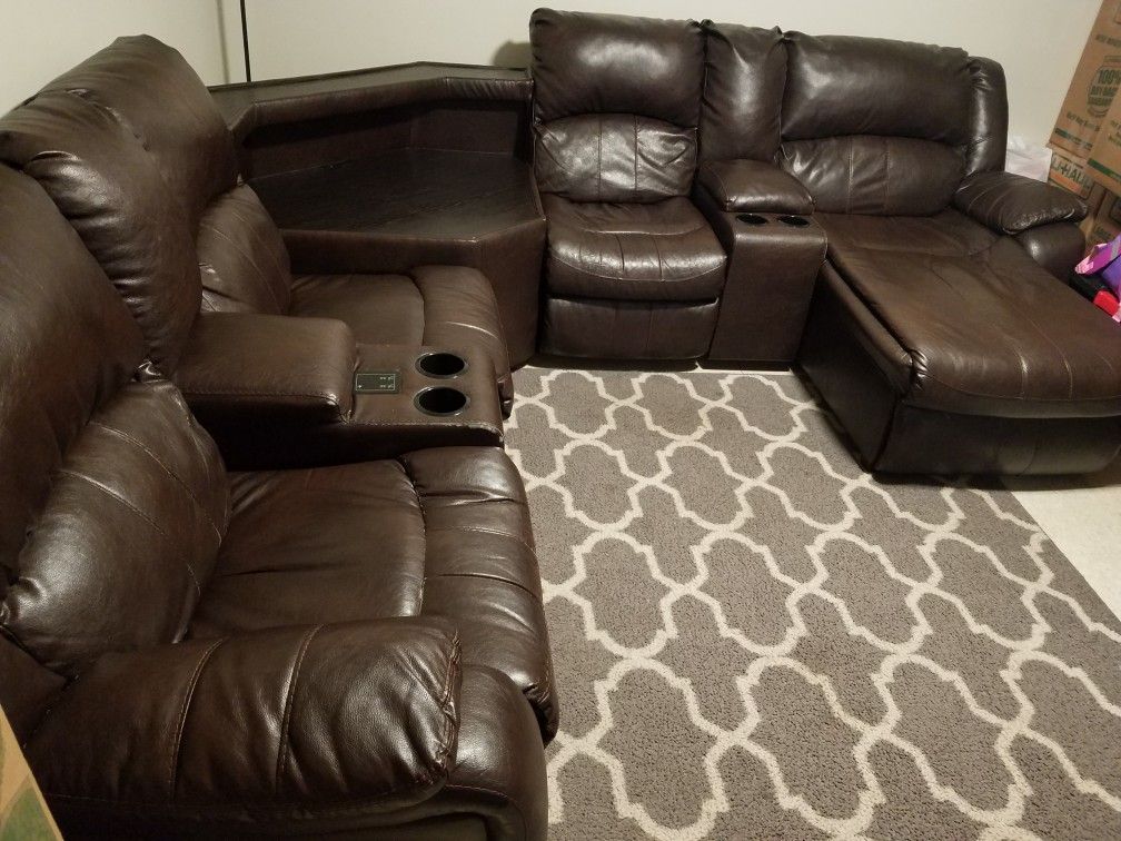 Ashley's leather sectional sofas