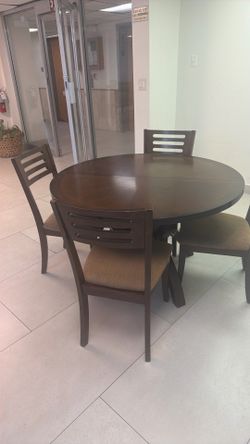 4  chairs and table