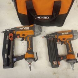 Ridgid pin nailers and narrow crown stapler