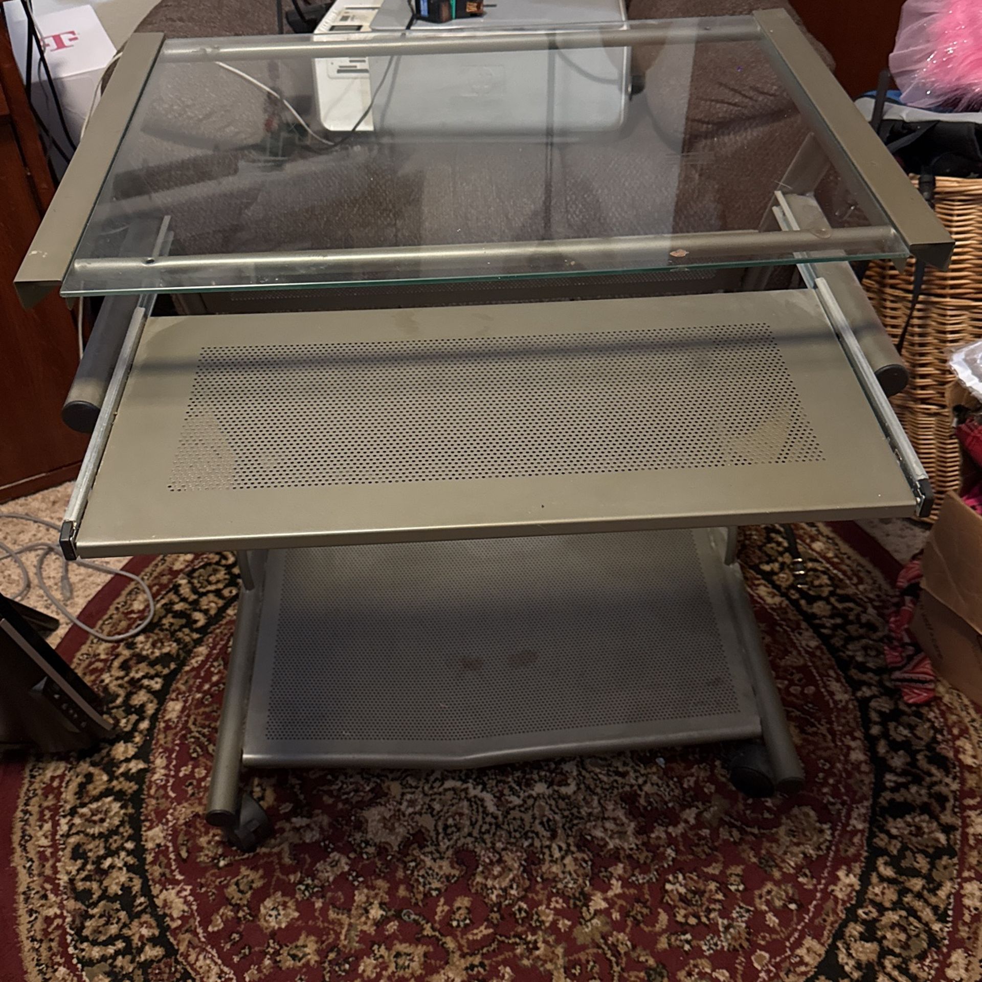 Rolling Computer Desk & Printer Stand