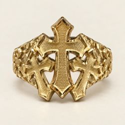 Three Cross with nugget ring
