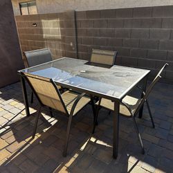 Outside Glass Table With Chairs
