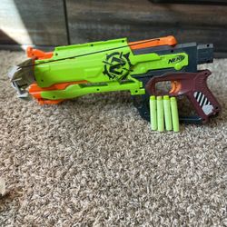 Nerf Zombie Strike Crossfire Bow Blaster W/ 4 Bullets   