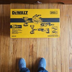 Dewalt  Cordless 5-Tool  Kit with (2) 5.0 Ah Battery Packs and Charger