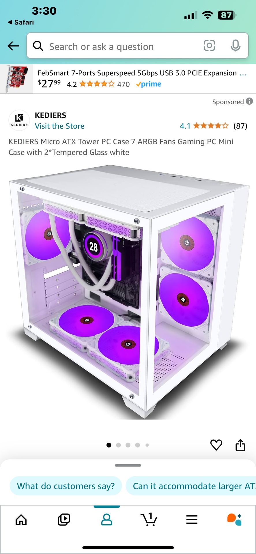 KEDIERS Micro ATX Tower PC Case