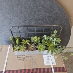 Faux Succulent Planter Box