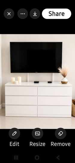 White 6-drawer dresser i