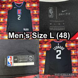 Los Angeles Clippers Black Jersey Mens L 48 Nike Kawhi Leonard #2 Swingman NBA