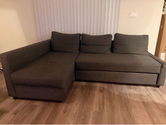 Ikea FRIHETEN Sleeper sectional,3 seat w/storage, dark gray