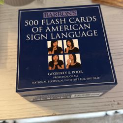 500 American Sign Language Flashcards
