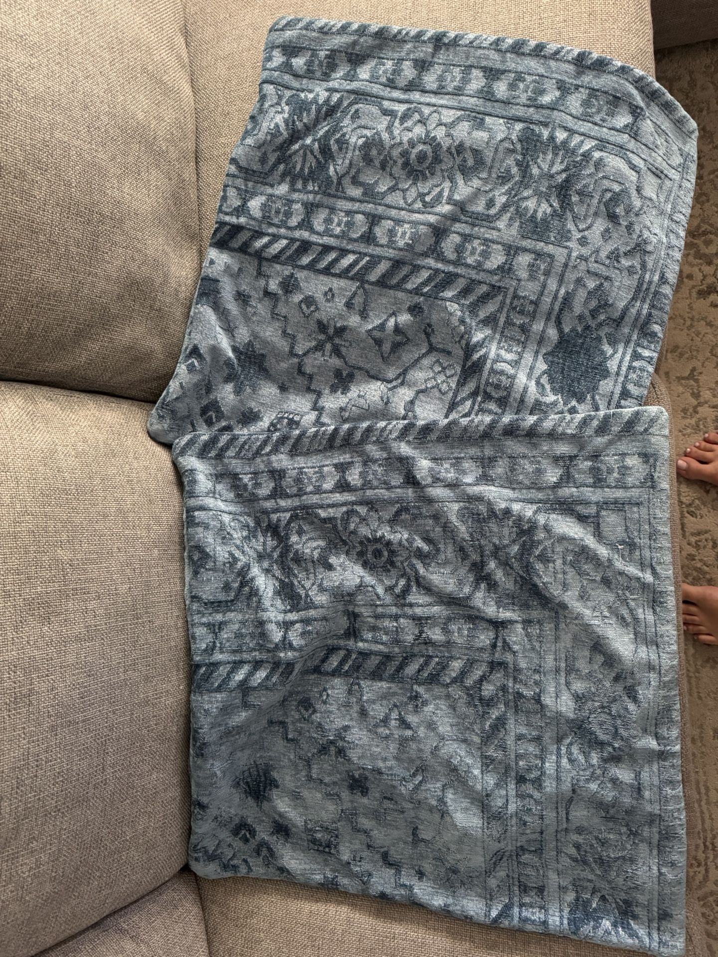 Pottery Barn Blue Pillow Shams X2