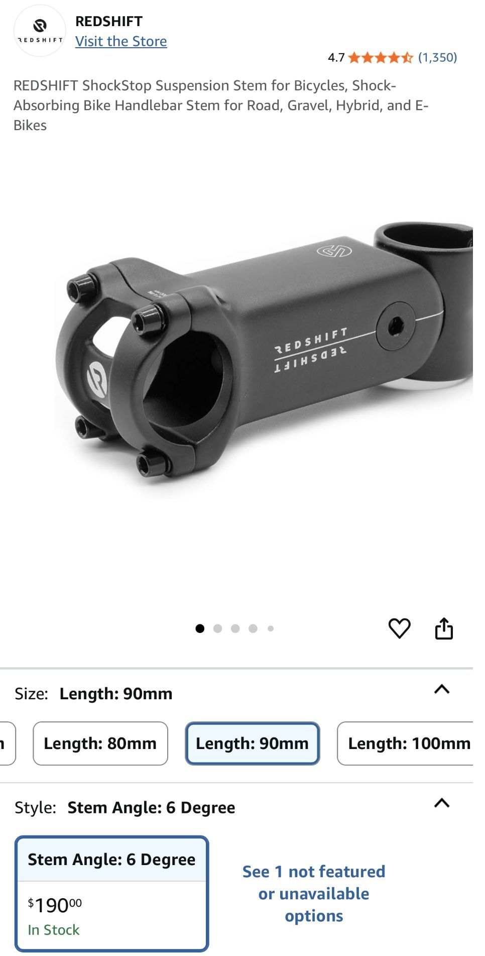 Shock Stop Suspension Stem (Bicycle)
