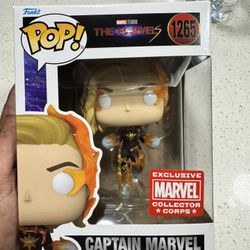 Funko Pop! Captain Marvel #1265 And Goose With Flerkittens #1266 Exclusive Marvel Collector Corps