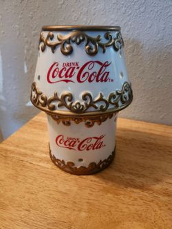 Coca Cola ceramic candle holder