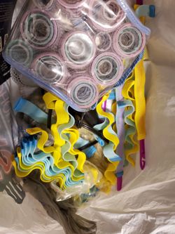 Mixed Perm Rods Hair Rollers Lot, heatless hair rollers