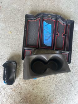 2022 Ram 1500 Center Console Organizer, Side Door Cup Holder, and Step Insert