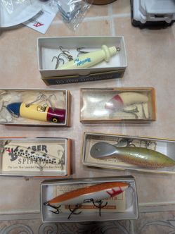 Vintage reels and fishing lures