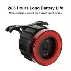 Smart Tail Light Auto Stop Light 26.5 Hours Ebike Scooter New