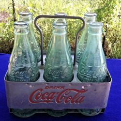 Vintage Coca-Cola Bottles and Carrier