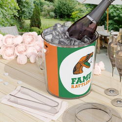 Florida A & M University FAMU Rattlers Ice Bucket with Tongs for Football Tailgating Parties