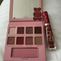 Eyeshadow and lipstick