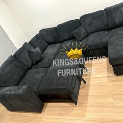New Black Sectional 