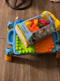 Kids Building Blocks Activity Table with Bag