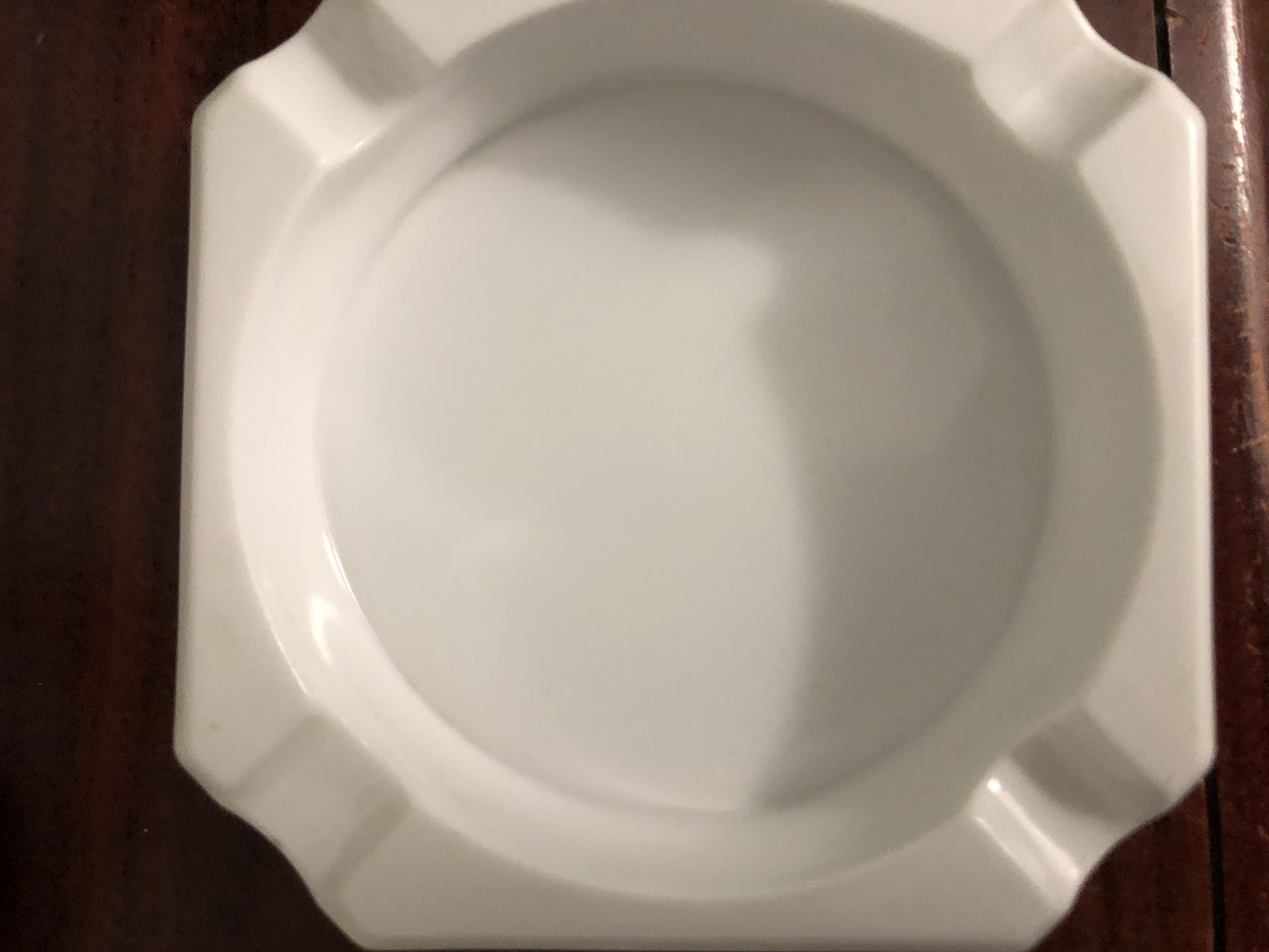 Milk Glass ornate heavy vintage ashtray