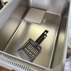 XL stainless steal cat litter box